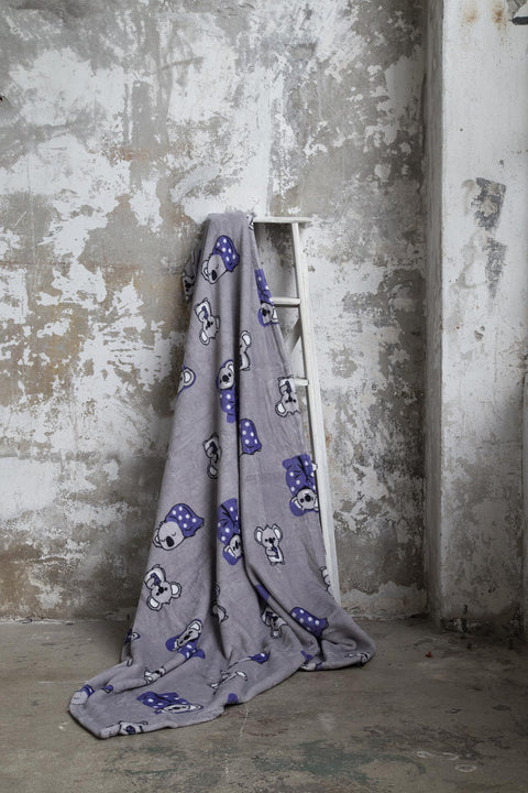 Dolce Bonita Home Wellsoft Double Blanket Koala Bear Purple