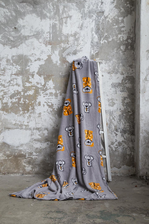 Dolce Bonita Home Wellsoft Double Blanket Koala Bear Orange