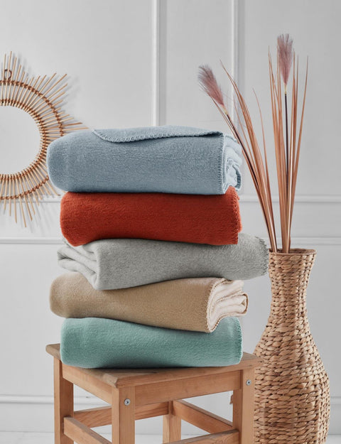 Aksu Brighton Collection Cotton TV Blanket 130x170, Beige