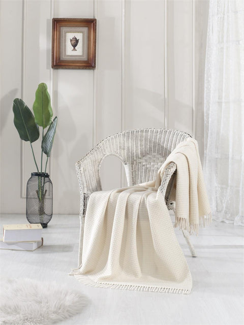 Dolce Bonita Home Wool TV Blanket 130x170 Nude