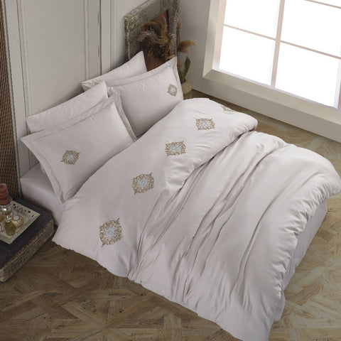 Hobby Premium Azra Beige - Poplin Double Embroidery Luvettes Set