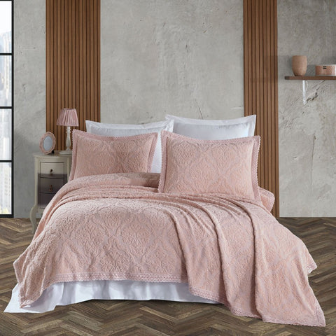 Hobby Hera Bedspread - Royal Salmon