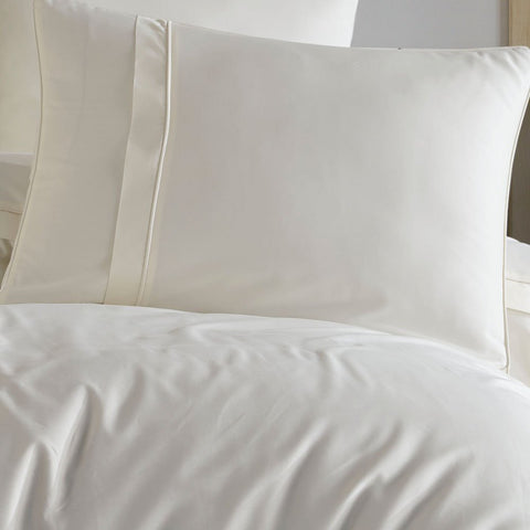 Hobby Plain - Cream Double 300TC Satin Duvet Cover Set