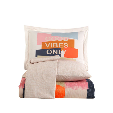 Hobby Bermuda Orange - Poplin Double Duvet Cover Set