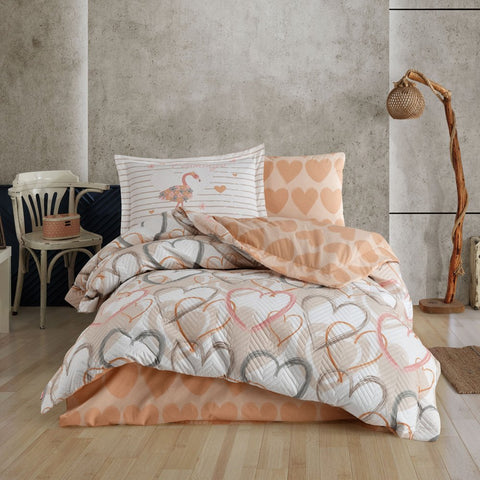 Hobby Diana Single  Quilted Bedlinen, Brown