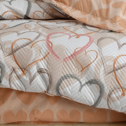 Hobby Diana Single  Quilted Bedlinen, Brown