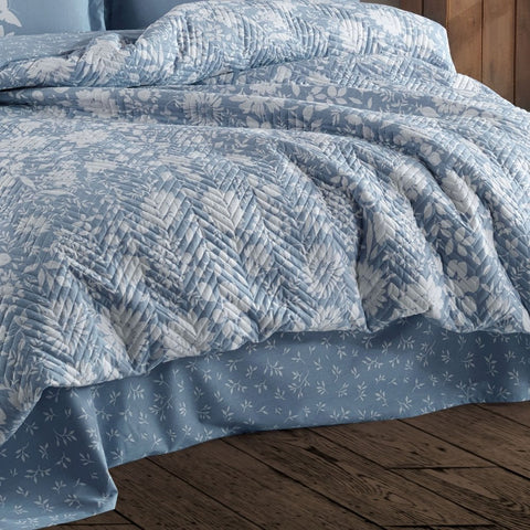 Hobby Hira Blue - Double Poplin Quilted Duvet Cover Set