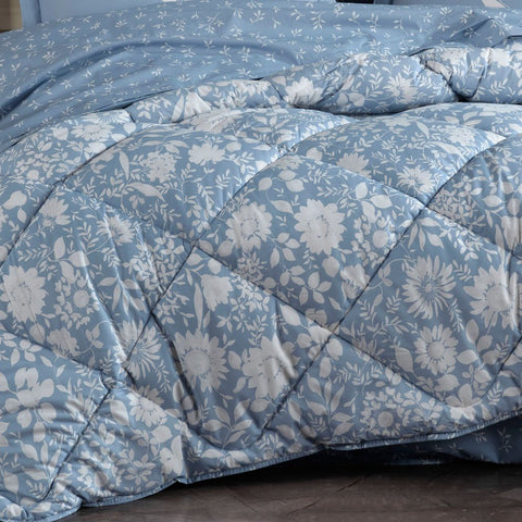 Hobby Hira Blue - Poplin Double Sleeping Set