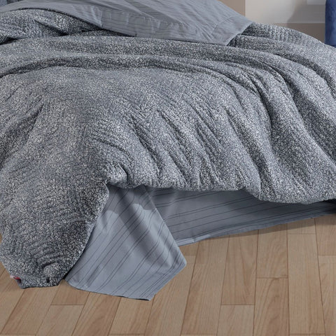 Hobby Silvana Gray - Single Poplin Quilted Duvet Cover Set