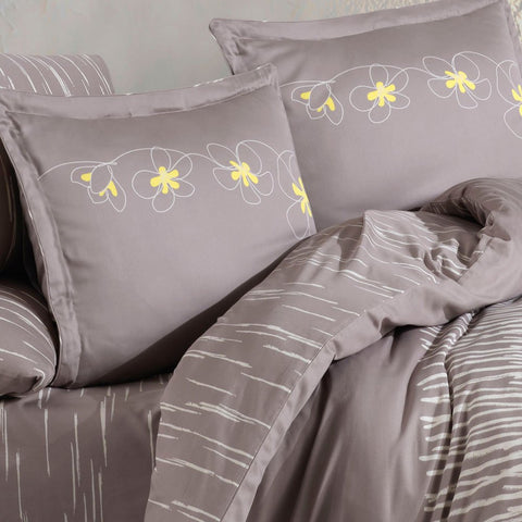 Hobby Adalia Platin - Double Satin Duvet Cover Set