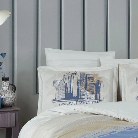 Hobby Aden Mavi - Double Satin Duvet Cover Set