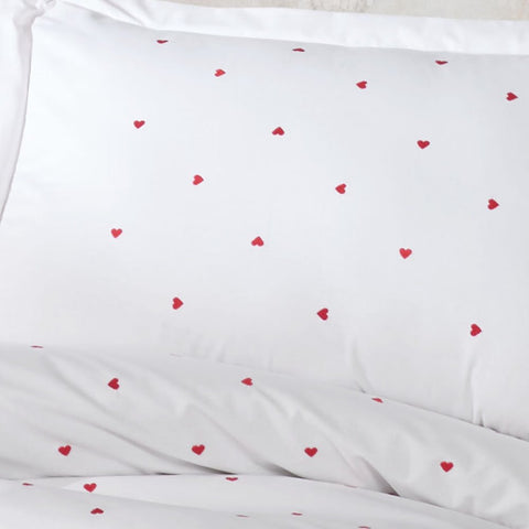 Hobby Premium Lubow White - Poplin Double Embroidered Duvet Cover Set