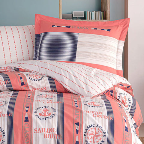 Hobby Marin Salmon - Poplin Studio Single Duvet Cover Set