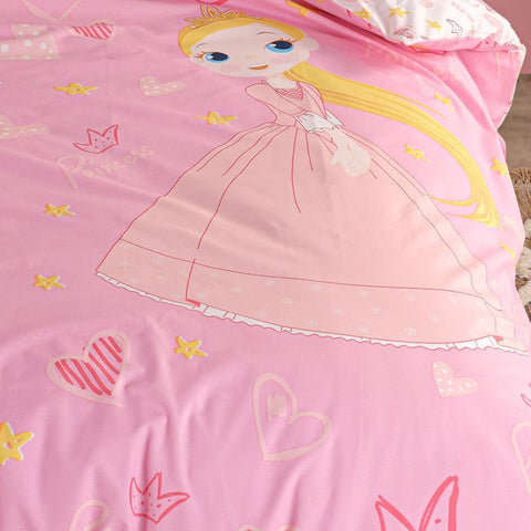 Hobby Princess Pink - Poplin Studio Single Duvet Cover Set