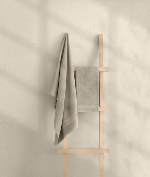 Koza Home Likya 100% Cotton Bordered Mink 2-Piece Dowry Towel Set 1005A 70 x 140 - 50 x 90