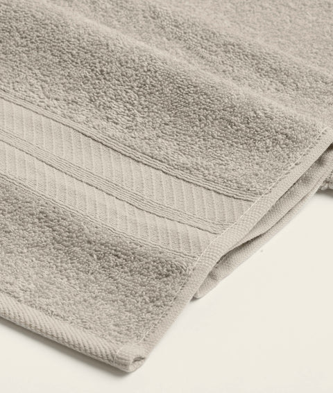 Koza Home Likya 100% Cotton Bordered Mink 2-Piece Dowry Towel Set 1005A 70 x 140 - 50 x 90