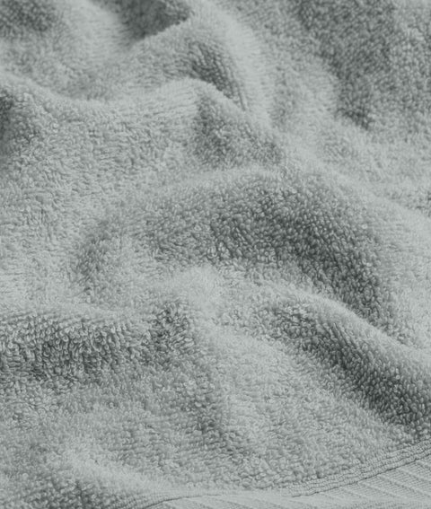 Koza Home Likya 100% Cotton Bordered Gray 2-Piece Dowry Towel Set 1006A 70 x 140 - 50 x 90