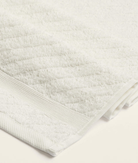 Koza Home Likya 100% Cotton Jacquard Border Cross Striped 4-Piece Face Dowry Towel Set 1013A Standard