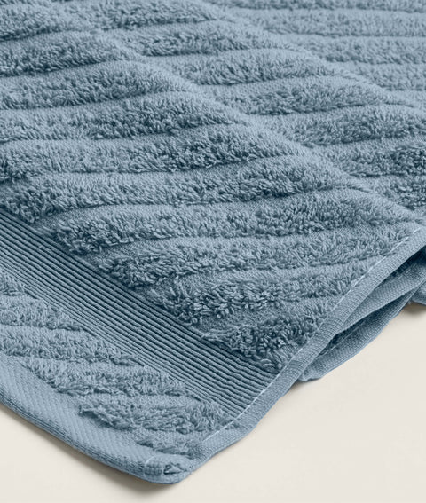 Koza Home Likya 100% Cotton Jacquard Border Cross Striped 4-Piece Face Dowry Towel Set 1014A Standard