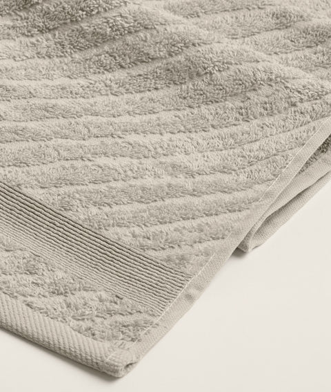 Koza Home Likya 100% Cotton Jacquard Border Cross Striped 4-Piece Face Dowry Towel Set 1014A Standard