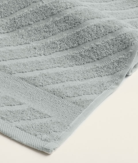 Koza Home Likya 100% Cotton Jacquard Border Herringbone 4-Piece Face Dowry Towel Set 1024A Standard