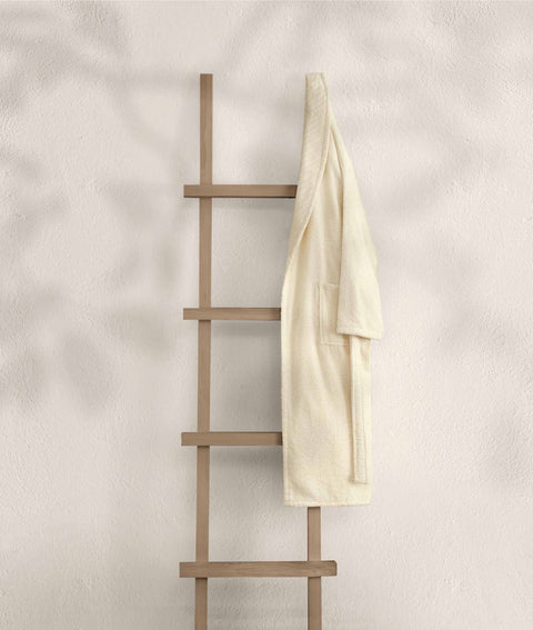 Koza Home Likya 100% Cotton Single Cream Dowry Bathrobe 1043A SM
