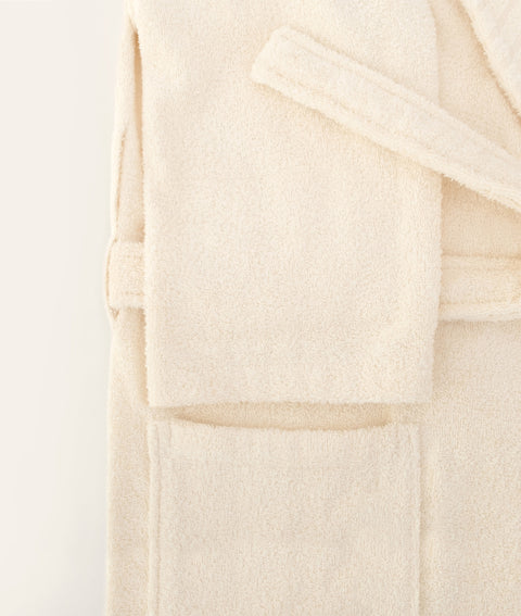 Koza Home Likya 100% Cotton Single Cream Dowry Bathrobe 1043A SM