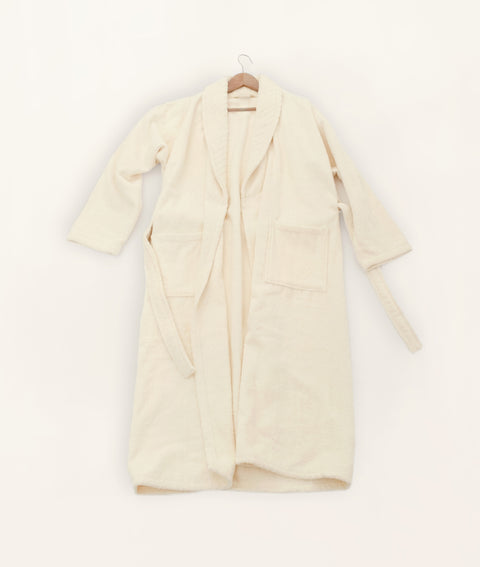 Koza Home Likya 100% Cotton Single Cream Dowry Bathrobe 1043A SM