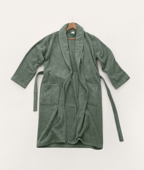 Koza Home Likya 100% Cotton Single Green Dowry Bathrobe 1040A L-XL