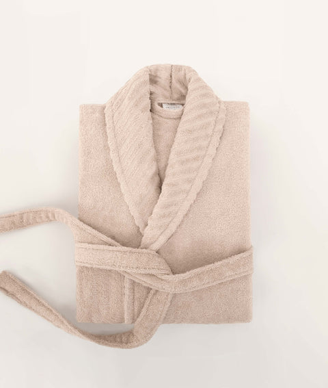 Koza Home Likya 100% Cotton Salmon Dowry Bathrobe Set of 2 1 Bathrobe 1 Towel 1052A L-XL