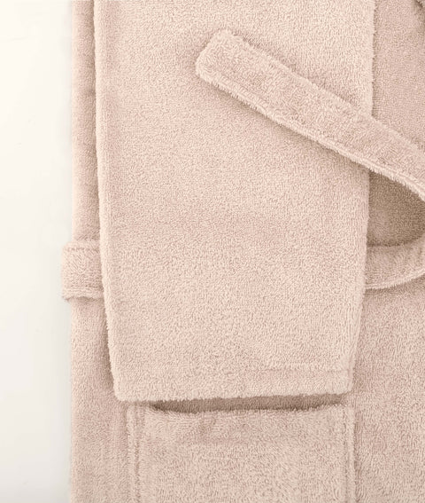 Koza Home Likya 100% Cotton Salmon Dowry Bathrobe Set of 2 1 Bathrobe 1 Towel 1052A L-XL