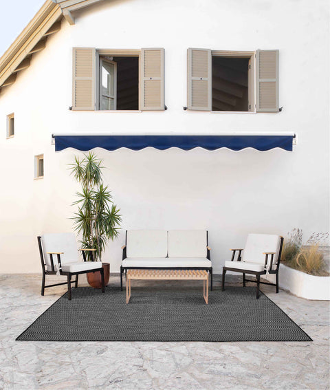 Koza Home Mist Beige Single Garden Chair Black Skeleton 6001 Single