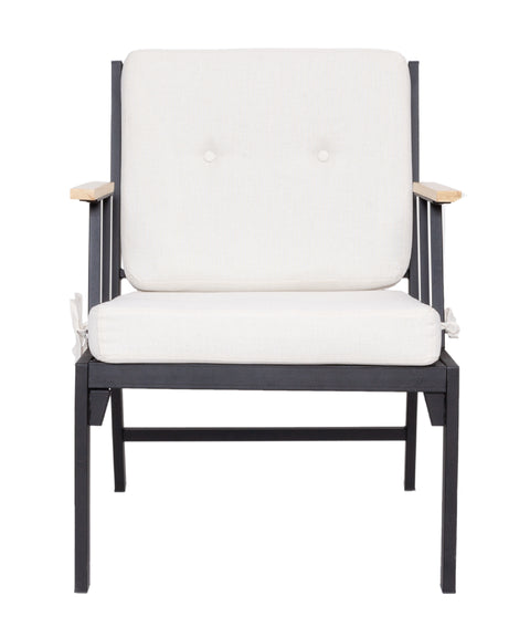 Koza Home Mist Beige Single Garden Chair Black Skeleton 6001 Single