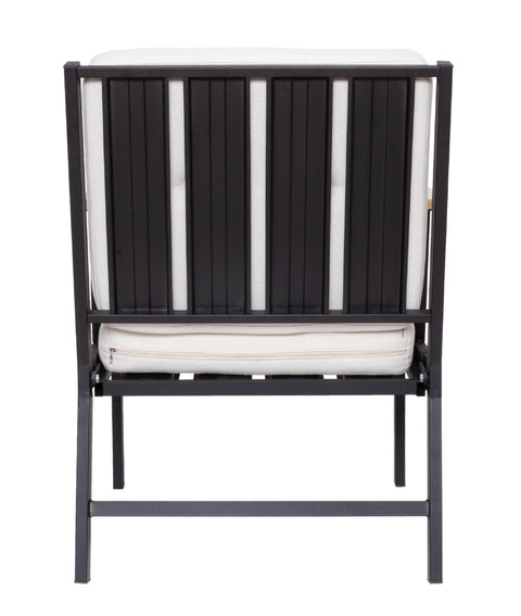 Koza Home Mist Beige Single Garden Chair Black Skeleton 6001 Single