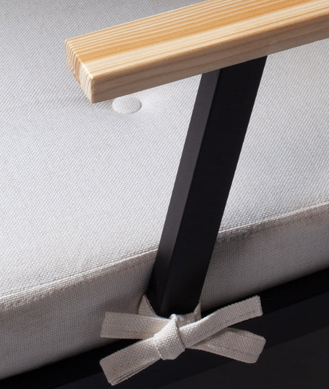 Koza Home Mist Beige Single Garden Chair Black Skeleton 6001 Single