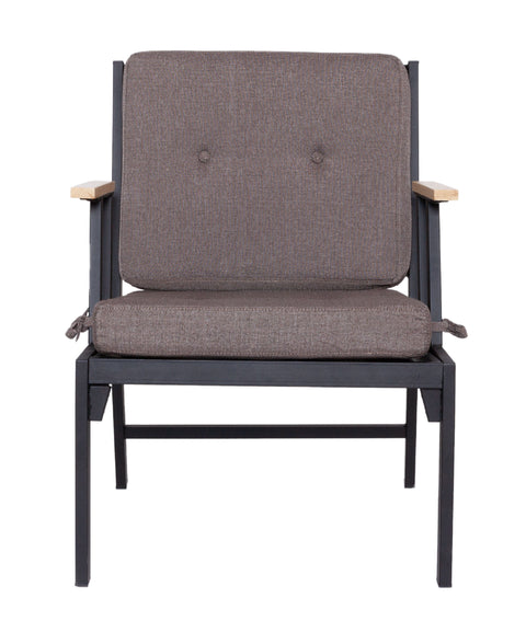 Koza Home Mist Brown Single Garden Chair Black Skeleton 6002 Single