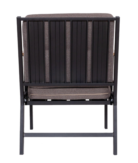 Koza Home Mist Brown Single Garden Chair Black Skeleton 6002 Single