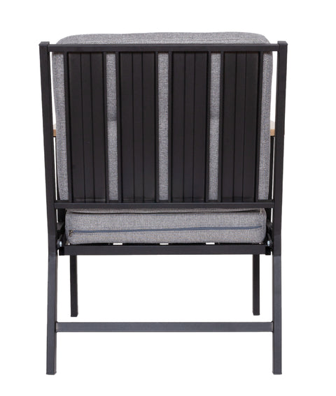 Koza Home Mist Gray Single Garden Chair Black Skeleton 6003 Single