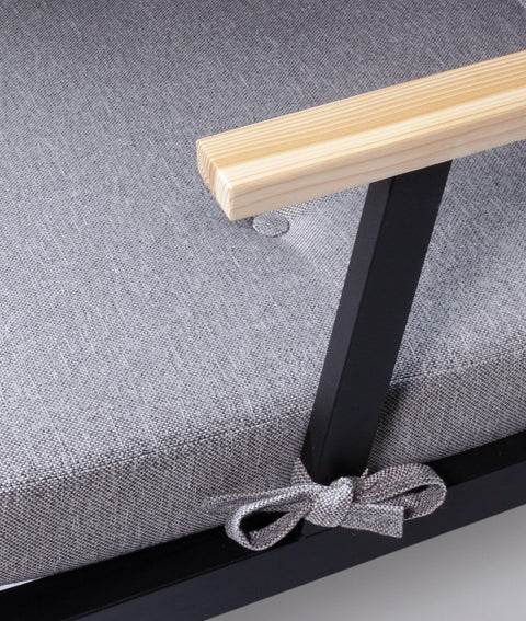 Koza Home Mist Gray Single Garden Chair Black Skeleton 6003 Single