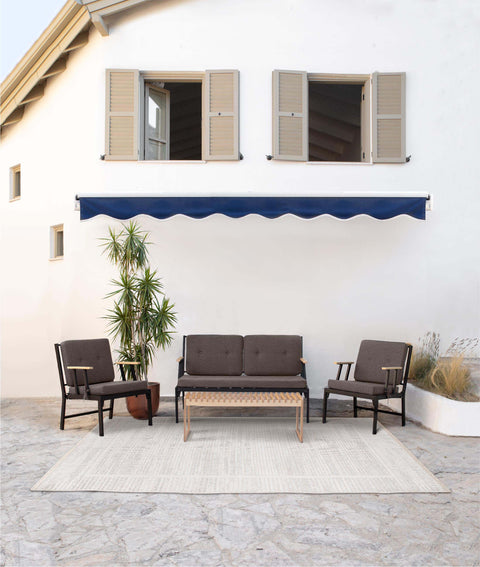 Koza Home Mist Brown Double Garden Chair Black Frame 6006 Double