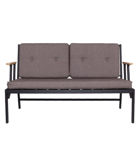 Koza Home Mist Brown Double Garden Chair Black Frame 6006 Double