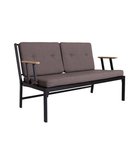 Koza Home Mist Brown Double Garden Chair Black Frame 6006 Double