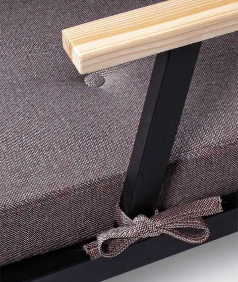 Koza Home Mist Brown Double Garden Chair Black Frame 6006 Double