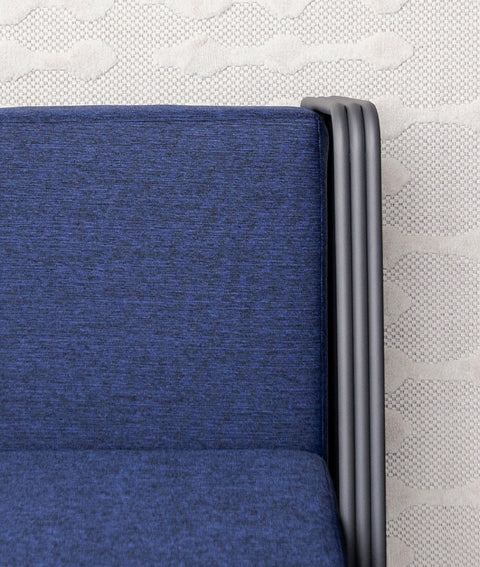 Koza Home Nea Single Navy Blue Garden Chair Anthracite Frame 7004 Single