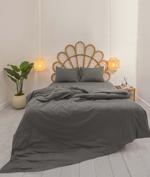 Koza Home Calmo Duvet Cover Set Smoke Single 160x220 9571A Single