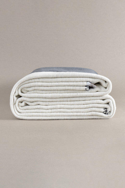 Koza Home Twin Blanket Soft Cotton Single Blanket Anthracite Cream 150 x 200 5014A Single