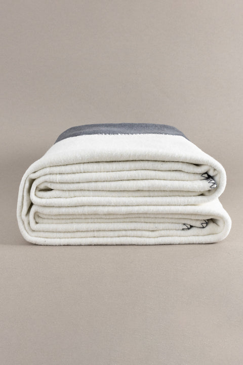 Koza Home Twin Blanket Soft Cotton Double Blanket Anthracite Cream 200 x 220 5013A Double