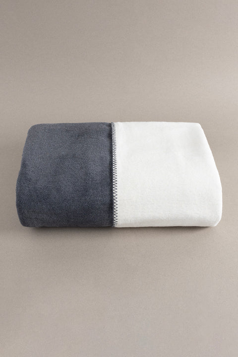 Koza Home Twin Blanket Soft Cotton Double Blanket Anthracite Cream 200 x 220 5013A Double