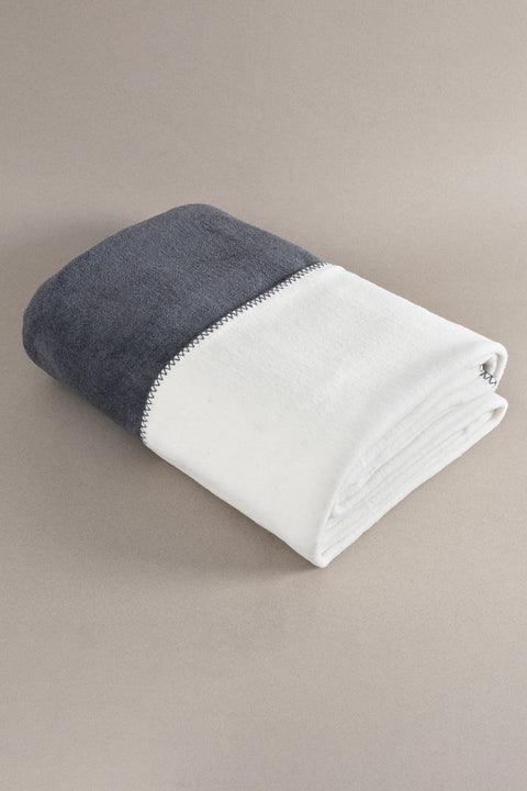 Koza Home Twin Blanket Soft Cotton Double Blanket Anthracite Cream 200 x 220 5013A Double