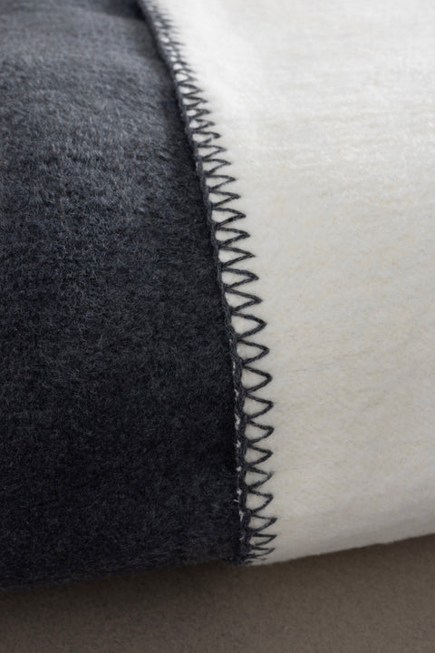 Koza Home Twin Blanket Soft Cotton Double Blanket Anthracite Cream 200 x 220 5013A Double